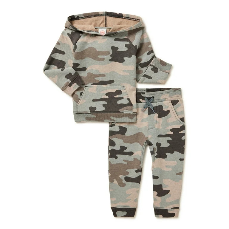 Wonder Nation Baby and Toddler Unisex Athleisure Outfit Set, 2-Piece, Sizes 12M-5T | Walmart (US)