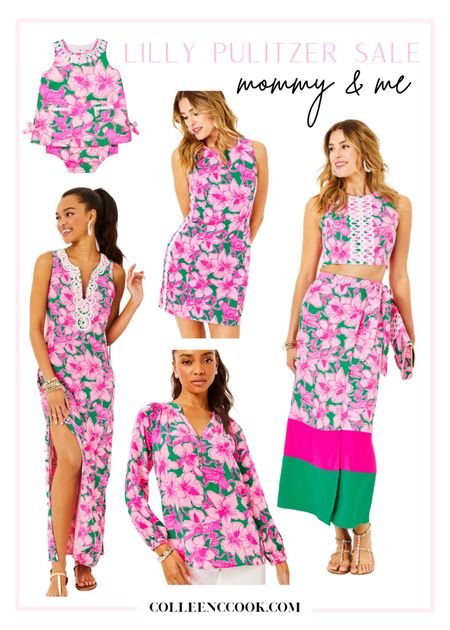 Lilly Pulitzer sale / pink green floral maxi dress / mommy and me matching dresses / Mother’s Day dress ideas / Mother’s Day outfit inspo 