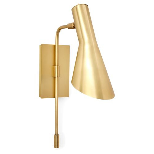 Penelope Wall Sconce, Brass | One Kings Lane