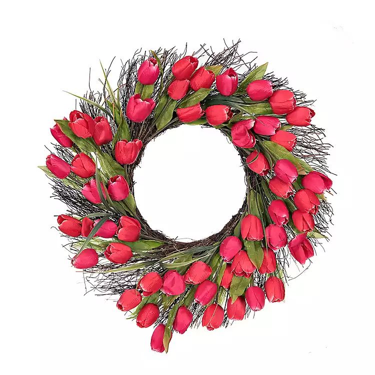 Red Tulip Wreath | Kirkland's Home