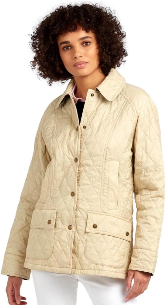 Barbour Women's Summer Beadnell Quilted Jacket, Pearl, 18/14US White | Amazon (US)