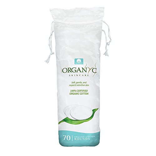 Organyc 100% Organic Cotton Rounds - Biodegradable Cotton, Chemical Free, For Sensitive Skin (70 Count) - Daily Cosmetics. Beauty and Personal Care | Amazon (US)