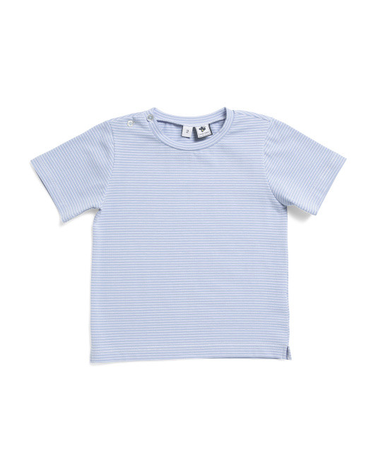 Infant And Toddler Boys Henry Striped Button Tee | TJ Maxx