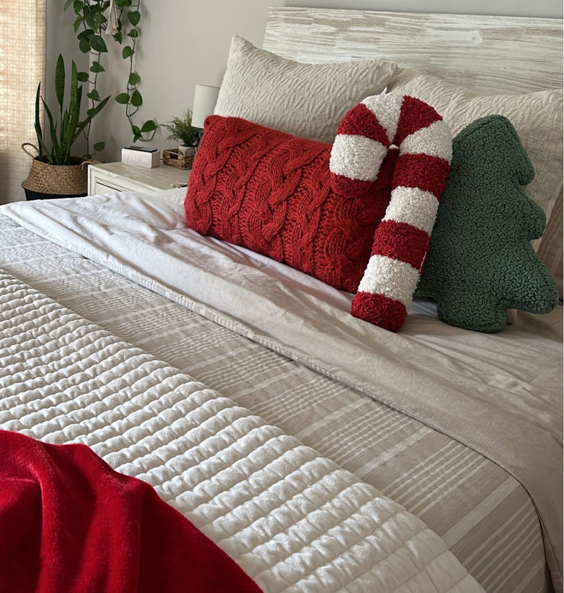 Classic Stripe Comforter & Sham Set - Threshold™ Candy Cane Shaped pillow. 