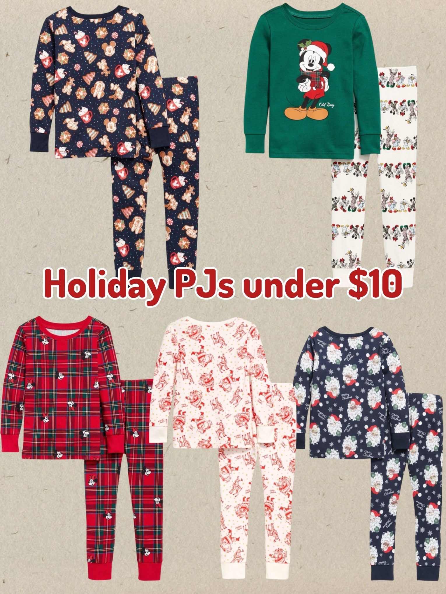 Toddler Finds - Holiday PJs including Disney under $10

#LTKKids #LTKBaby #LTKSaleAlert