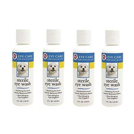 Sterile Eye Wash Dog Grooming Tear Stain Remover Soothing Gentle Formula 4oz (Four Bottles) | Walmart (US)