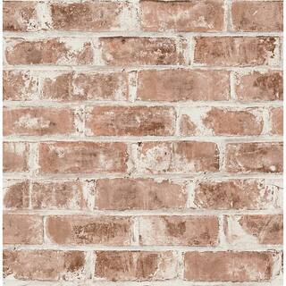 Brewster Jomax Red Warehouse Brick Strippable Roll (Covers 56.4 sq. ft.)-UW24760 - The Home Depot | The Home Depot