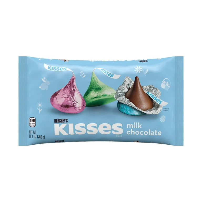 HERSHEY'S, KISSES Milk Chocolate Treats, Easter Candy, 10.1 oz, Bag | Walmart (US)