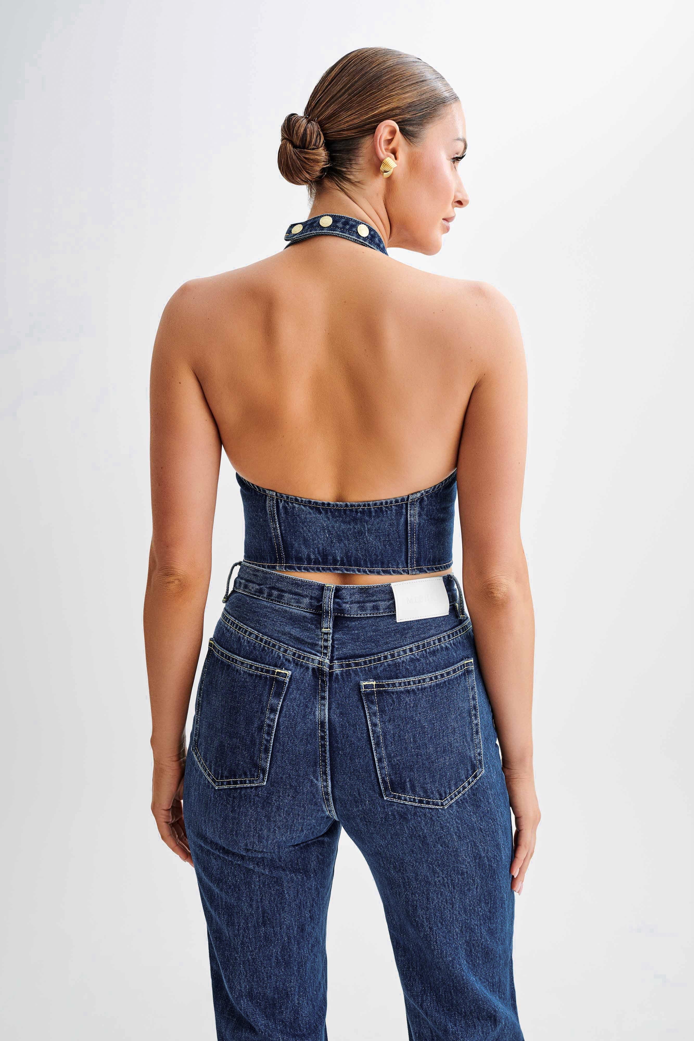 Denim Vest - Dark Blue | MESHKI US