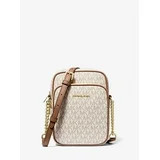 Michael Kors Women's Flight Logo Leather Crossbody Bag, Beige | Walmart (US)