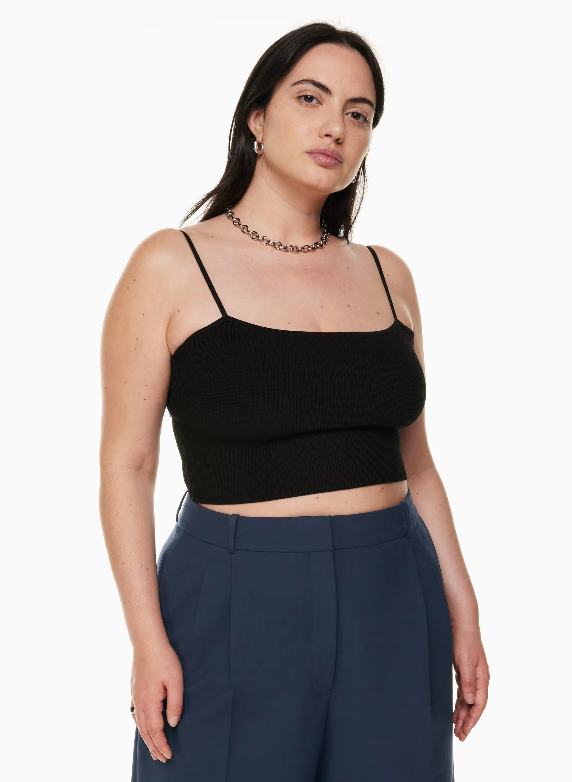 SCULPT KNIT CAMI CROPPED TANK | Aritzia