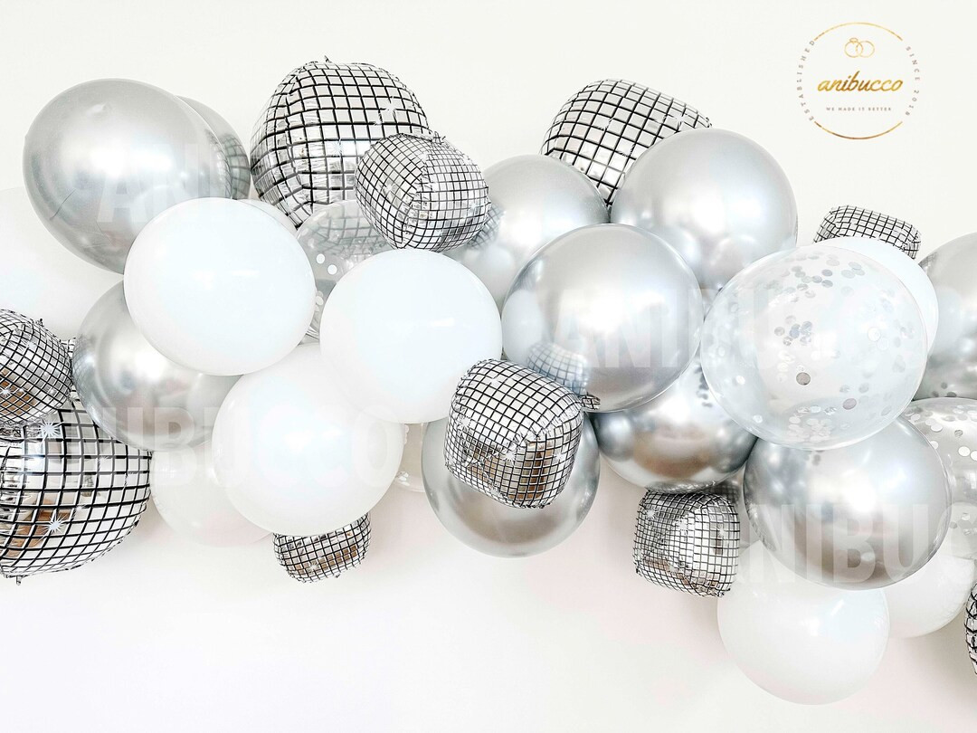 7 Inch Mini Disco Ball Foil Balloons Set of 10 Retro Bachelorette Party Decoration Last Disco Dec... | Etsy (US)