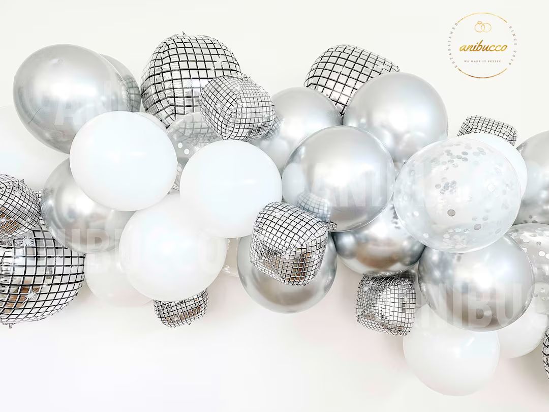 7 Inch Mini Disco Ball Foil Balloons Set of 10 Retro Bachelorette Party Decoration Last Disco Dec... | Etsy (US)