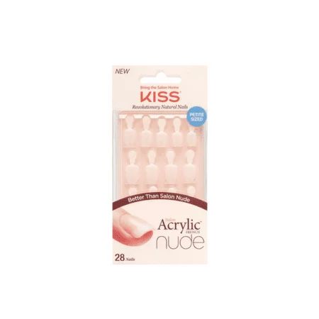 Kiss Salon Acrylic Nude French Press on Nails, 28ct - Fake Nails | Walmart (US)