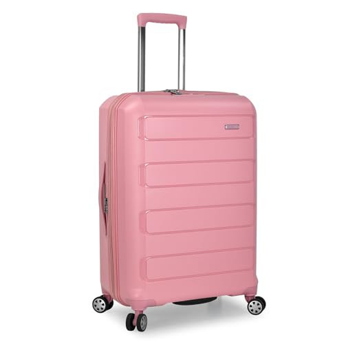 Traveler's Choice Pagosa Indestructible Hardshell Expandable Spinner Luggage, Pink, Check-in Only | Amazon (US)