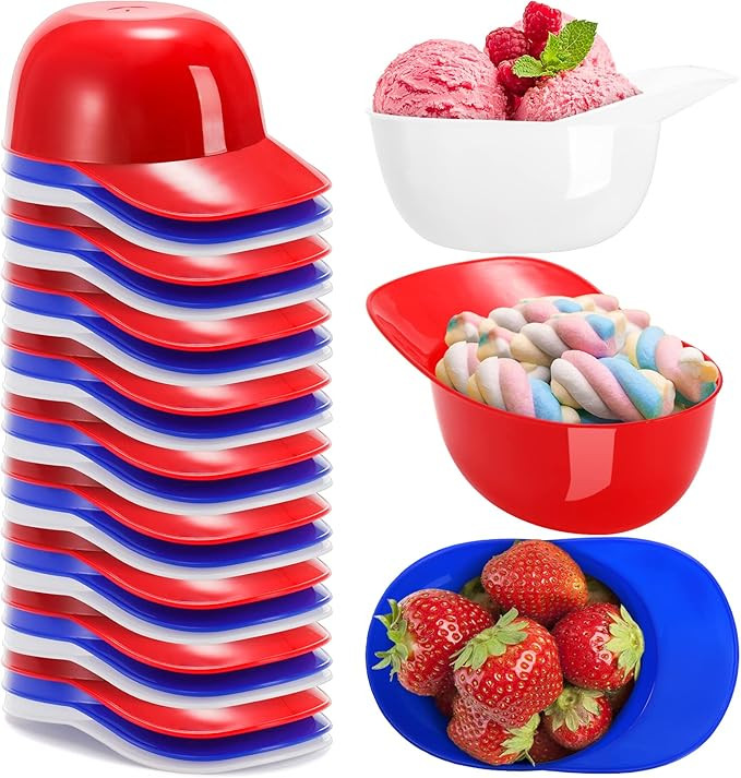 Fasmov 30 Pack Baseball Helmet Ice Cream Snack Bowl, 8 oz Mini Baseball Cap Bowls Kids Helmet Chi... | Amazon (US)