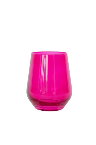 Stemless Wineglass (Set of 2), Fuchsia | The Avenue