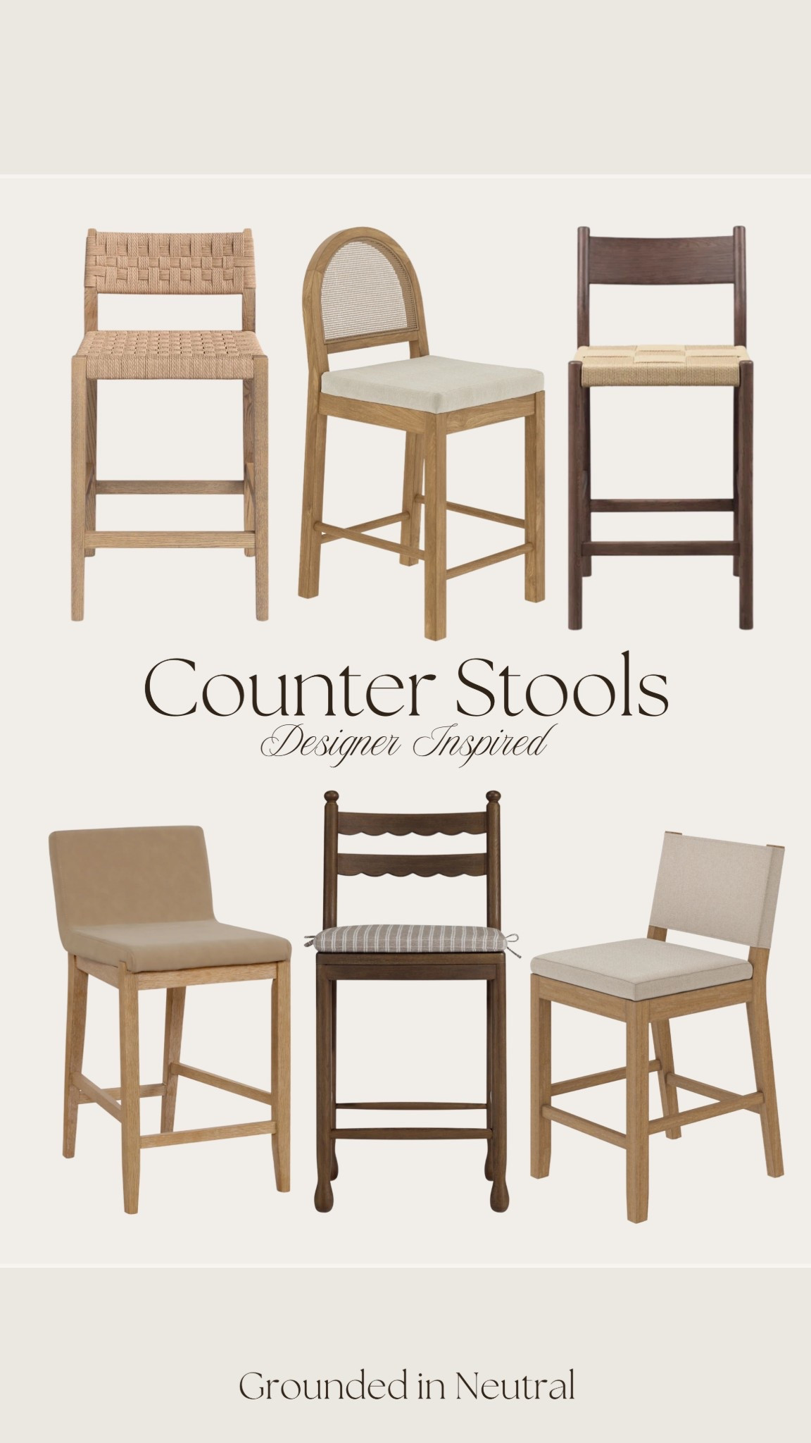 Designer inspired counter stools 🤎

Wayfair, Joss & Main, Kathy Kuo Home, Nathan James 

#LTKHome #LTKSaleAlert