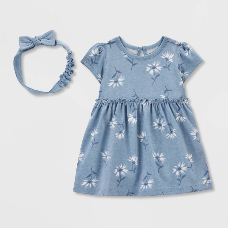 Carter's Just One You® Baby Girls' 2pc Floral Dress - Blue | Target