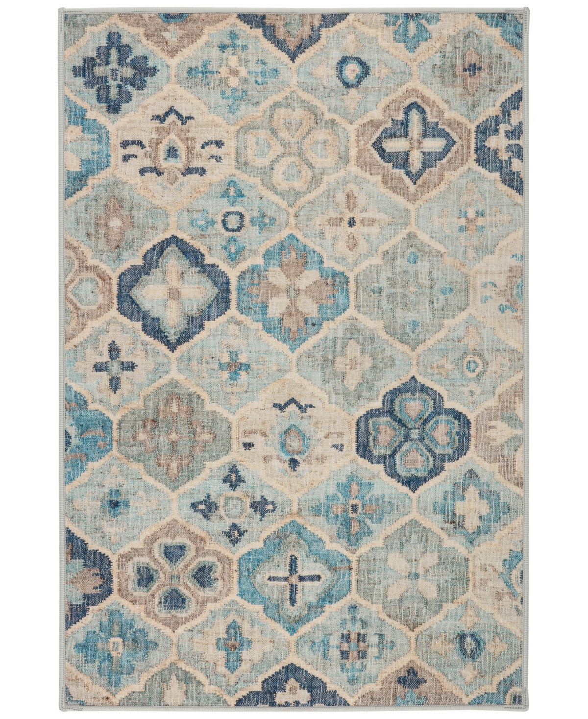 Dash and Albert Rugs by Annie Selke Pali Machine Washable DA2050 3'x5' Area Rug - Blue | Macy's