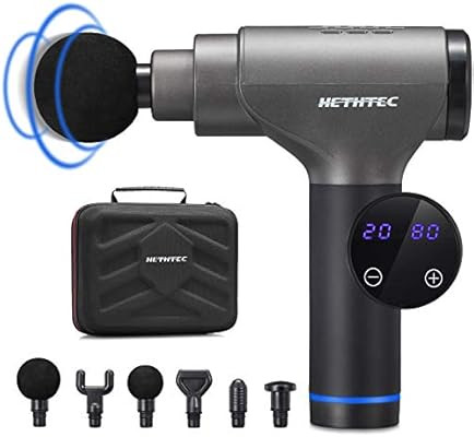 Hethtec Massage Gun, Handheld Muscle Massager for Pain Relief, 20 Speed, Includes 6 Massage Heads... | Amazon (US)