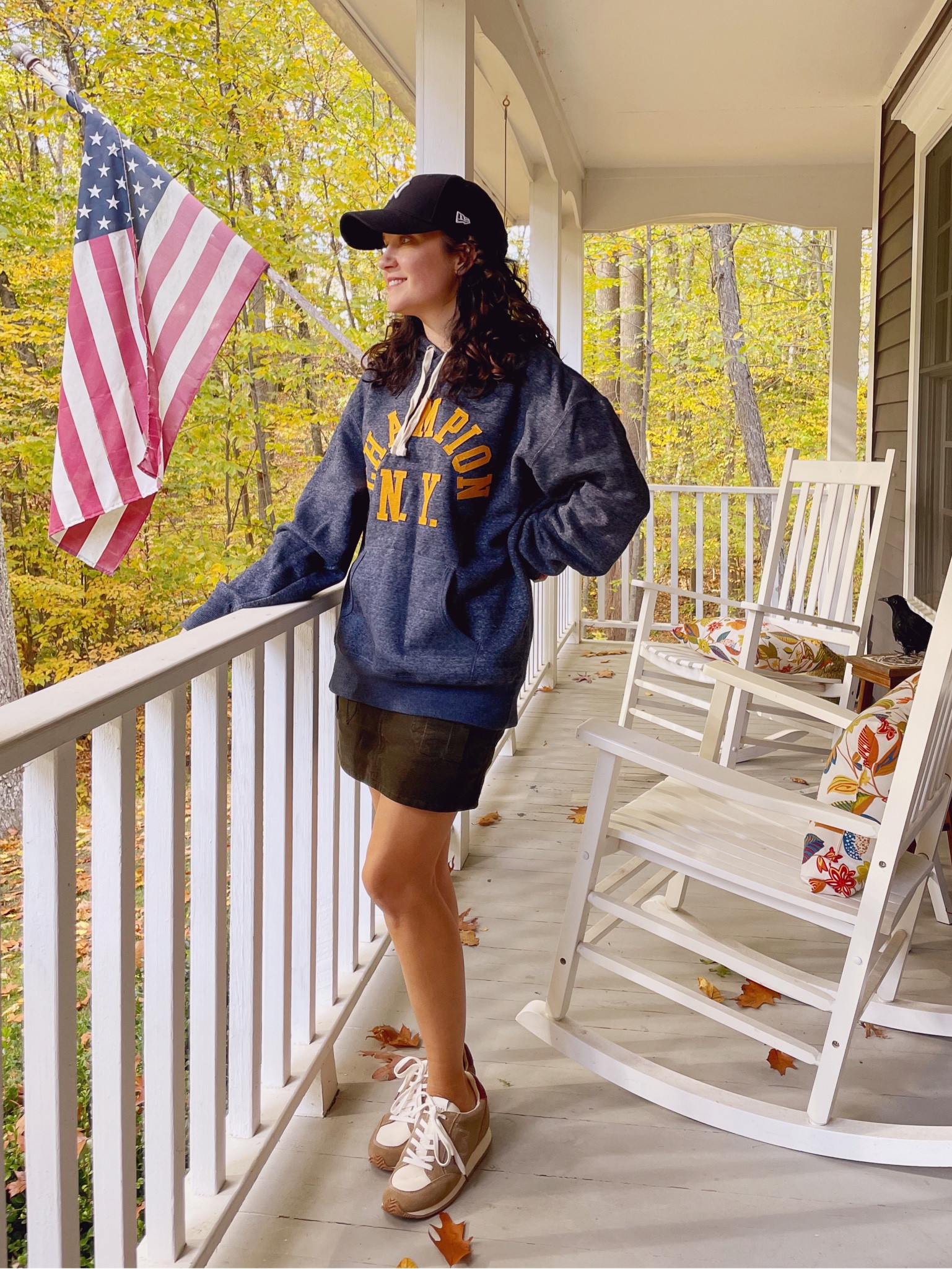 A sporty/casual look for this cord (go Yankees!) skirt #falloutfits

#LTKunder100 #LTKSeasonal #LTKshoecrush