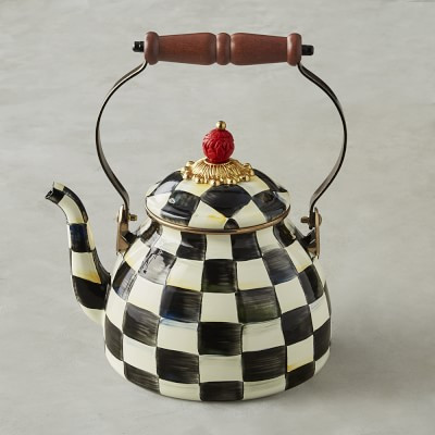 MacKenzie-Childs Courtly Check Teakettle | Williams Sonoma | Williams-Sonoma