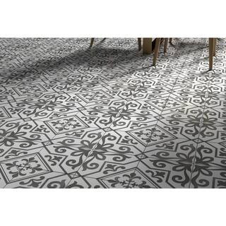 EMSER TILE Nostalgia Epic 17.72 in. x 17.72 in. Matte Patterned Look Ceramic Floor & Wall Tile (1... | The Home Depot