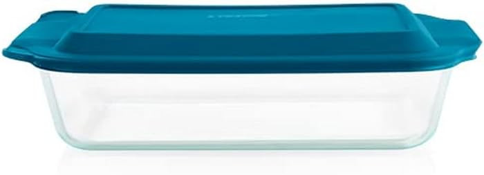 Pyrex Deep 9x13-Inch Glass Baking Dish with Lid, Deep Casserole Dish, Glass Food Container, Oven,... | Amazon (US)