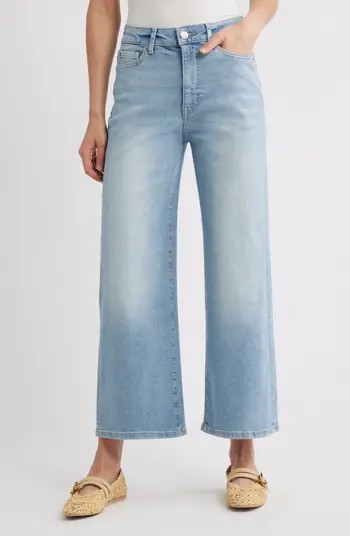 ICN High Waist Crop Wide Leg Jeans | Nordstrom