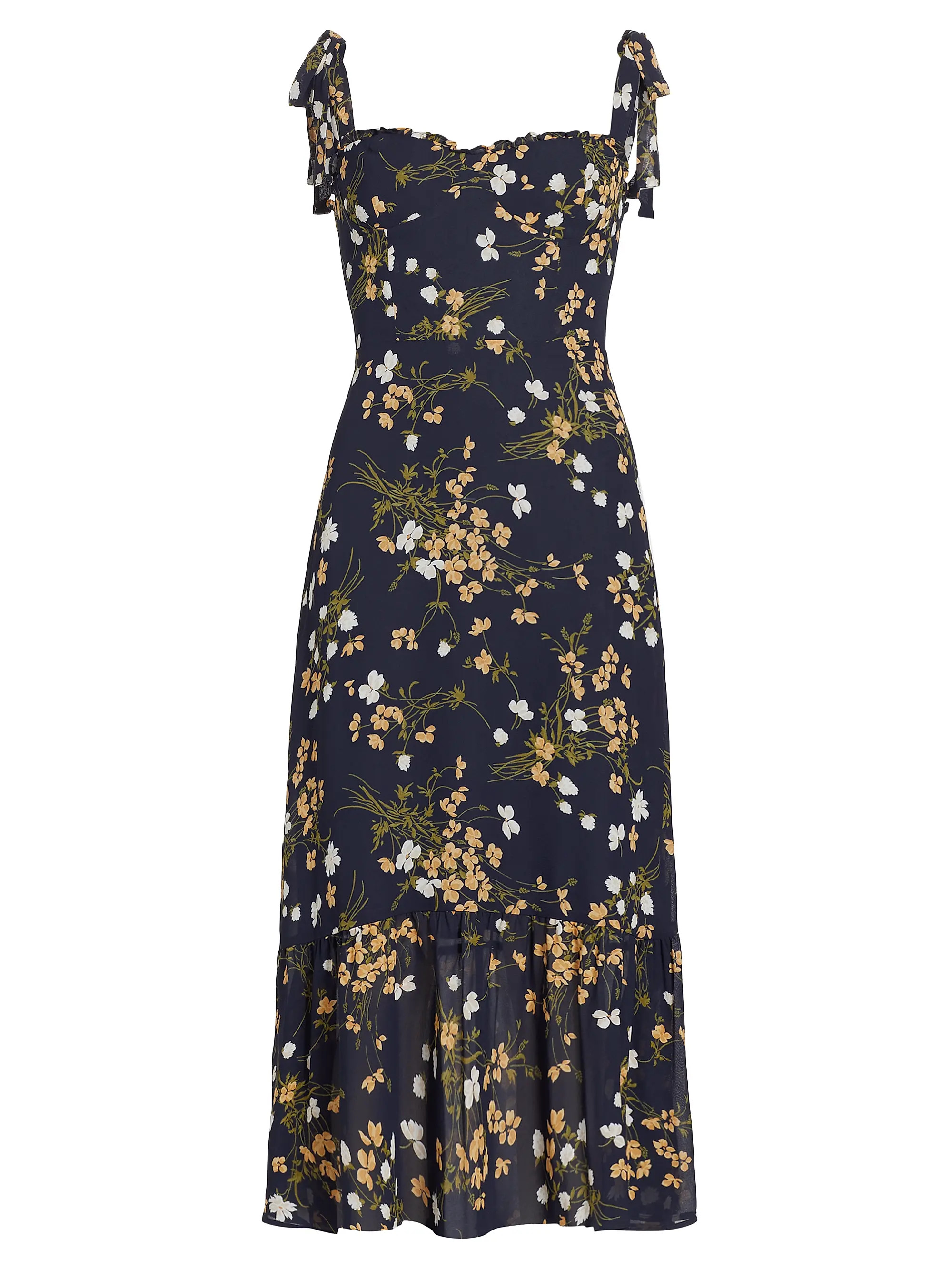Reformation Nikita Floral Sleeveless Midi-Dress | Saks Fifth Avenue | Saks Fifth Avenue
