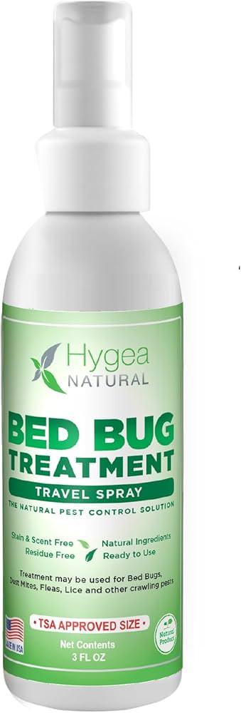Lice, Mite and Bed Bug Natural Travel Spray by Hygea Natural 3 oz TSA Approved size – Child & P... | Amazon (US)