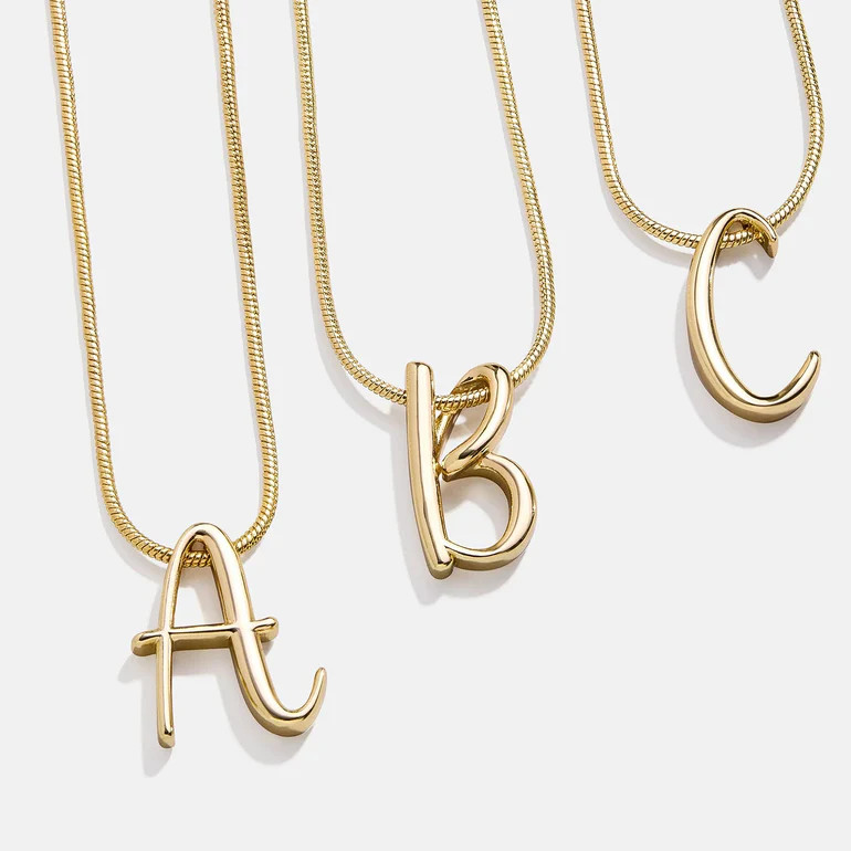 Classic Script Initial Necklace - Classic Script | BaubleBar