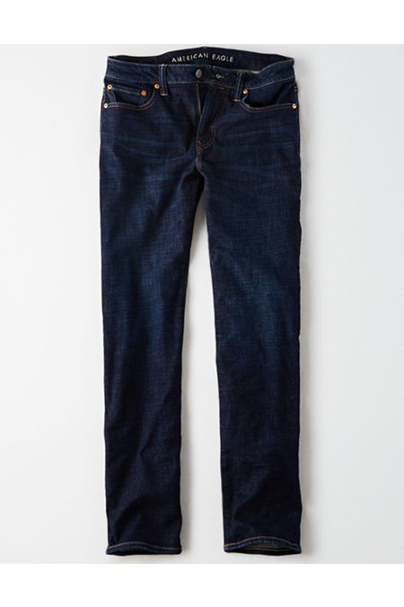 AE Ne(x)t Level Relaxed Straight Jean Men's Dark Rinse 40 X 30 | American Eagle Outfitters (US & CA)