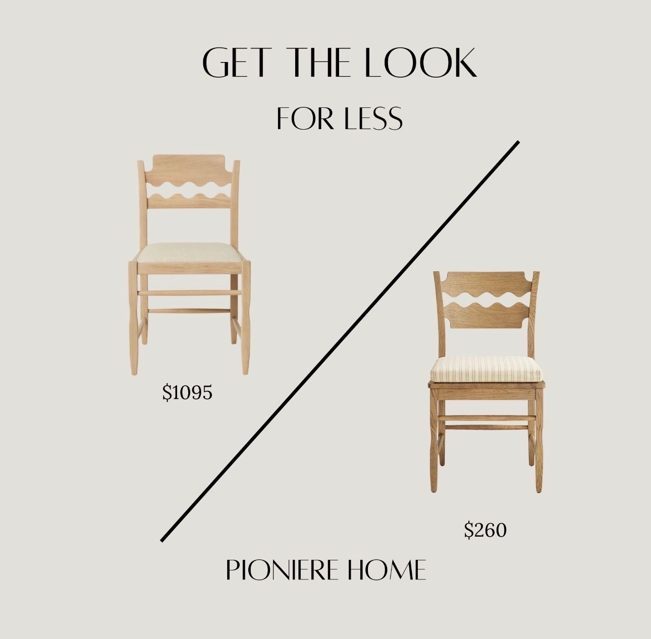 Get the look for less oak and upholstered dining chair. Dining chair dupe, wood dining chair, designer look for less, hati home, Amber Lewis style for less #furnituredupe



#LTKSaleAlert #LTKSeasonal #LTKHome