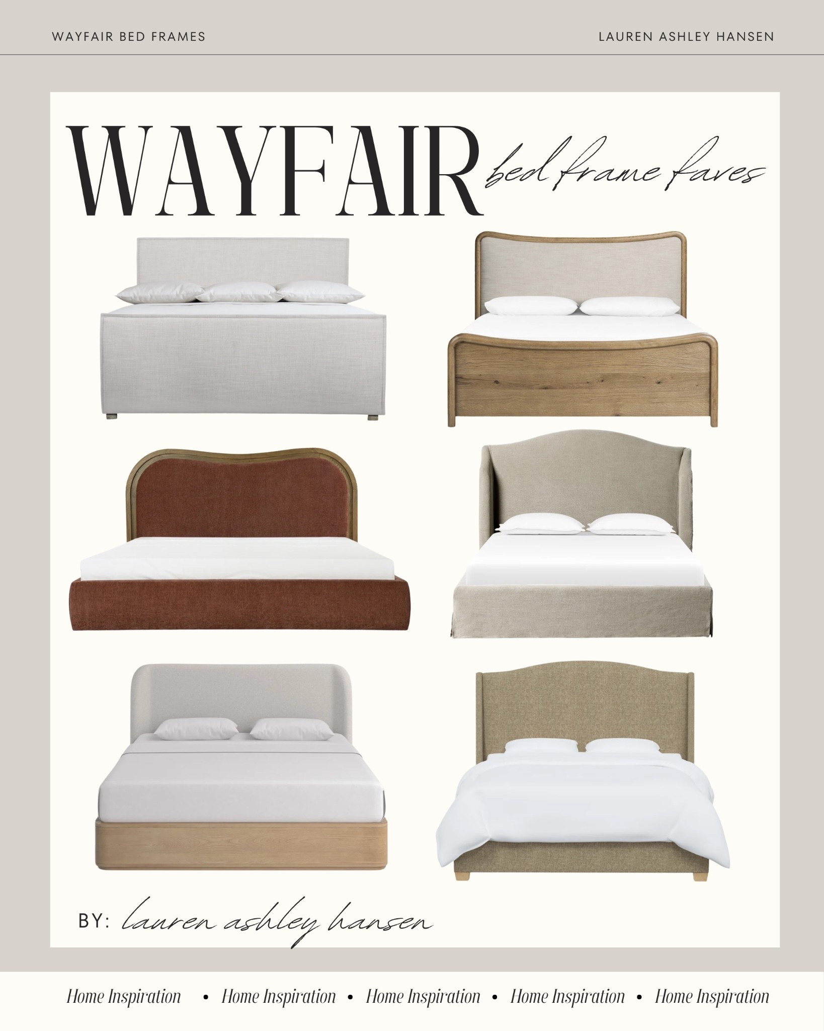 Wayfair bed frames I am loving! A mix of affordable and splurge worthy finds for any room in the home—guest, primary, and even for elevated children’s rooms! 

#LTKHome