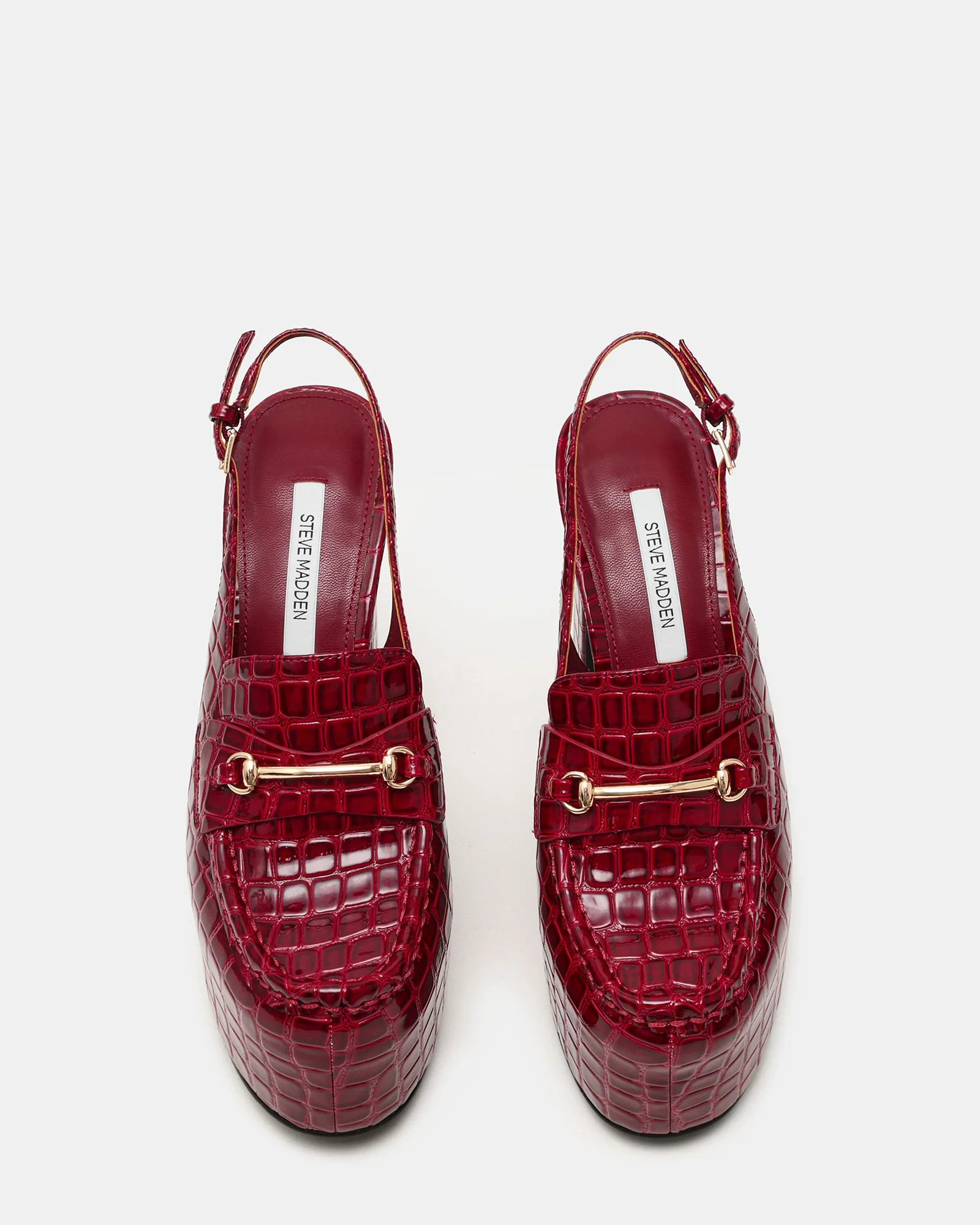 QUINN Red Crocodile Platform Slingback Women's Heel | Steve Madden (US)