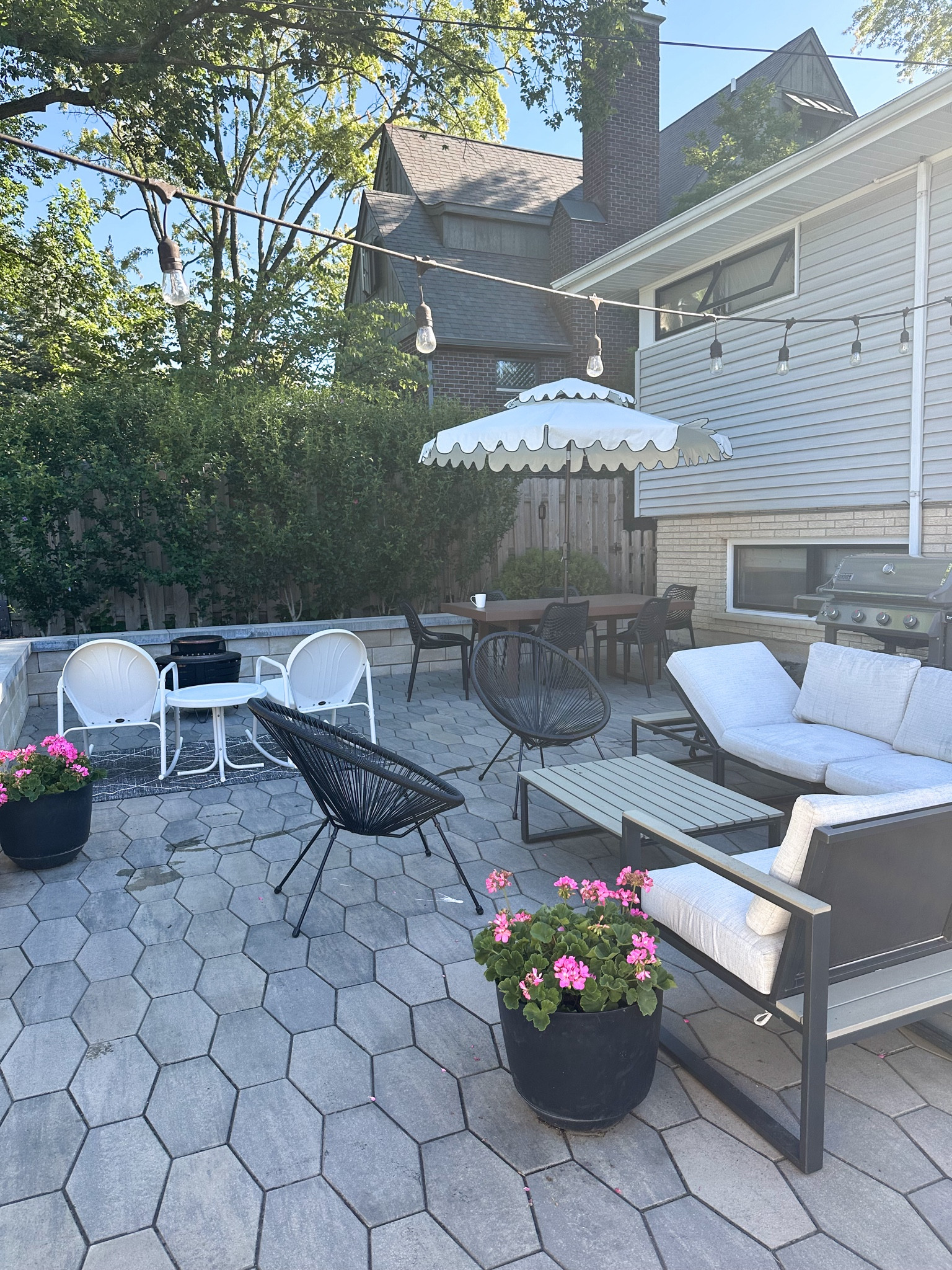 Outdoor Patio
furniture | dining table | umbrella | chairs | rug | home | Midcentury modern 

#LTKHome #LTKSaleAlert #LTKSummerSales