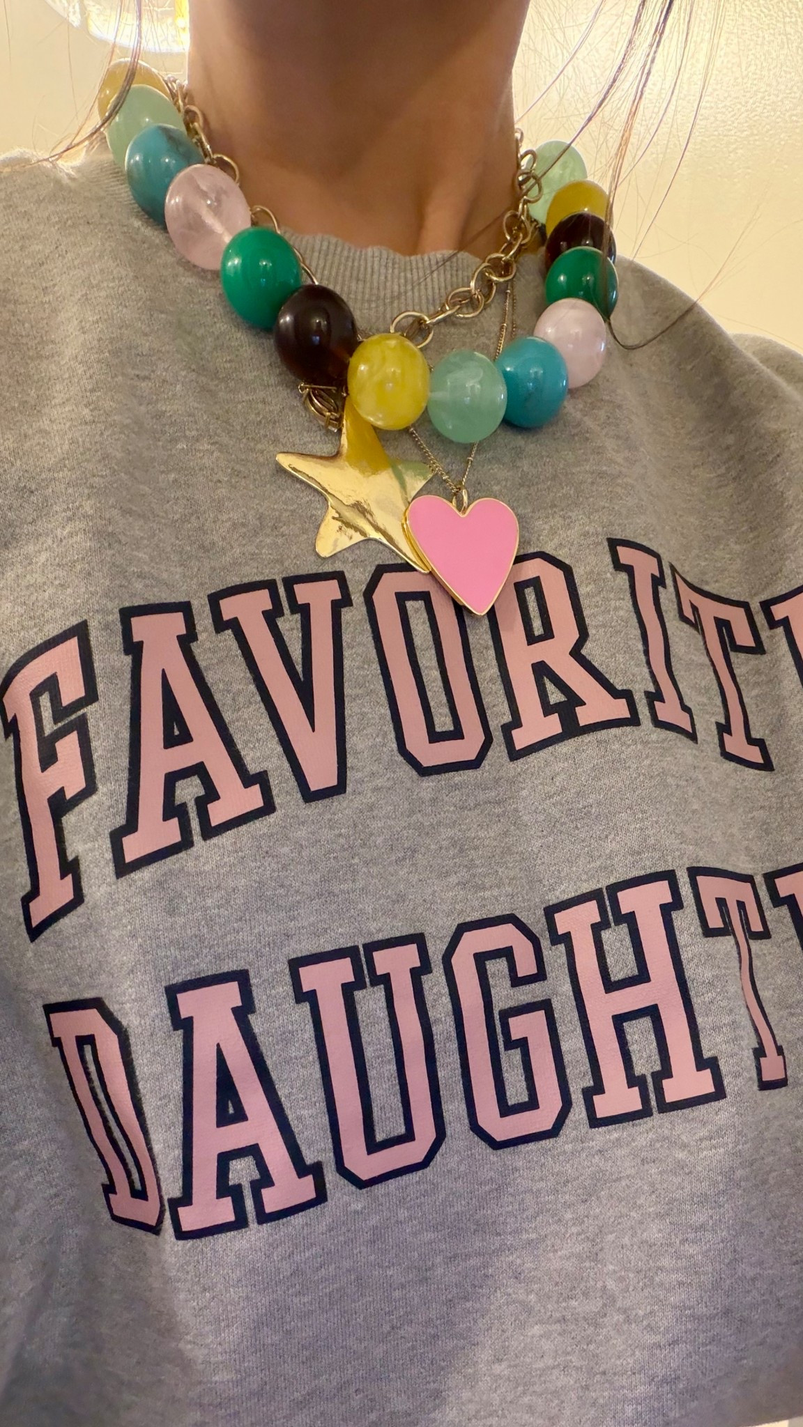 Adding chunky jewelry to a sweatshirt look is always the way to go!! 

#LTKootd #LTKPetite #LTKgrwm