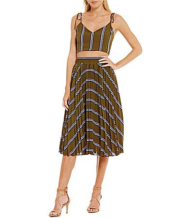 Gianni Bini Esther Tie Strap Striped Set | Dillards Inc.