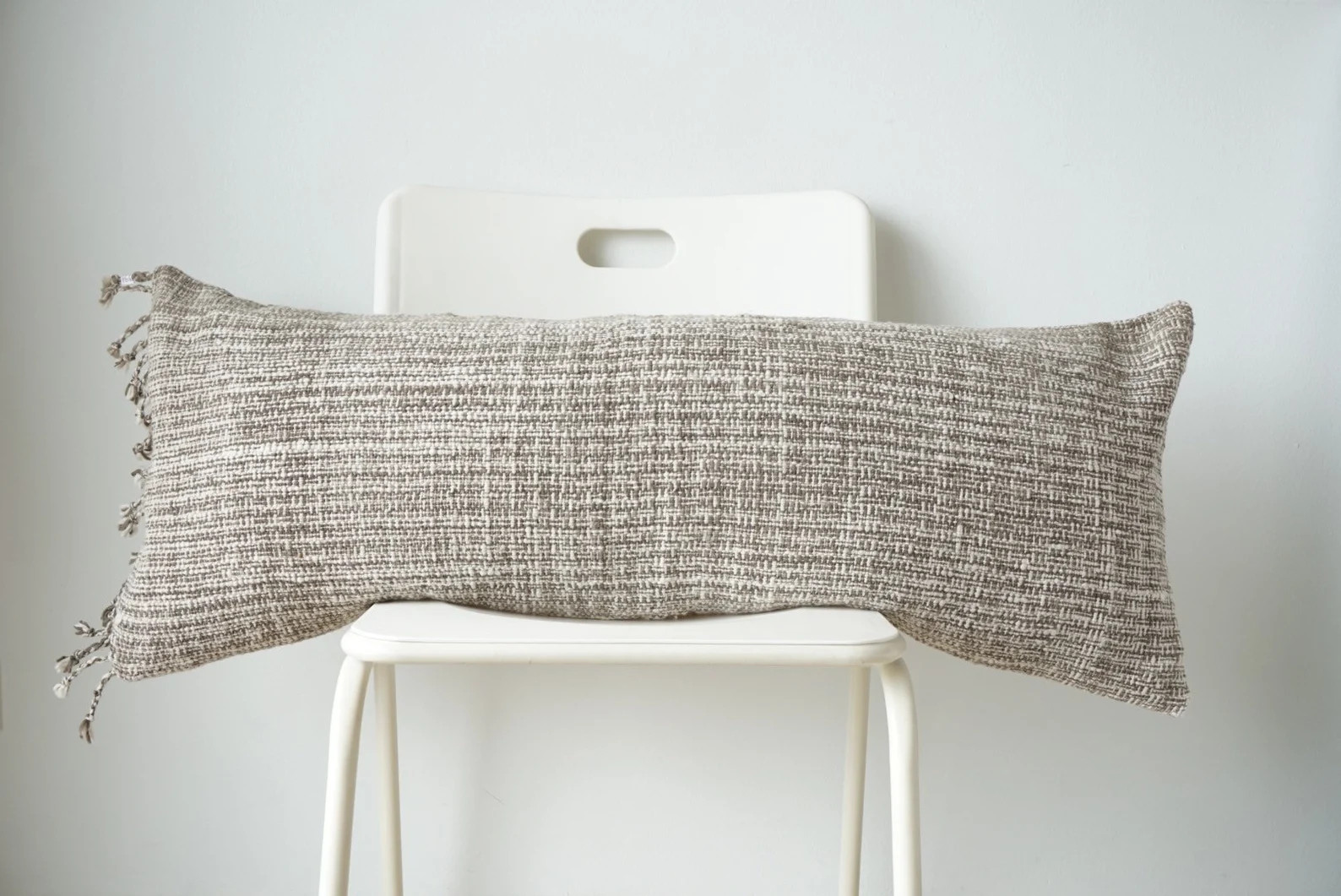 Hand Woven Natural Color Lumbar Pillow Cover - Etsy UK | Etsy (UK)