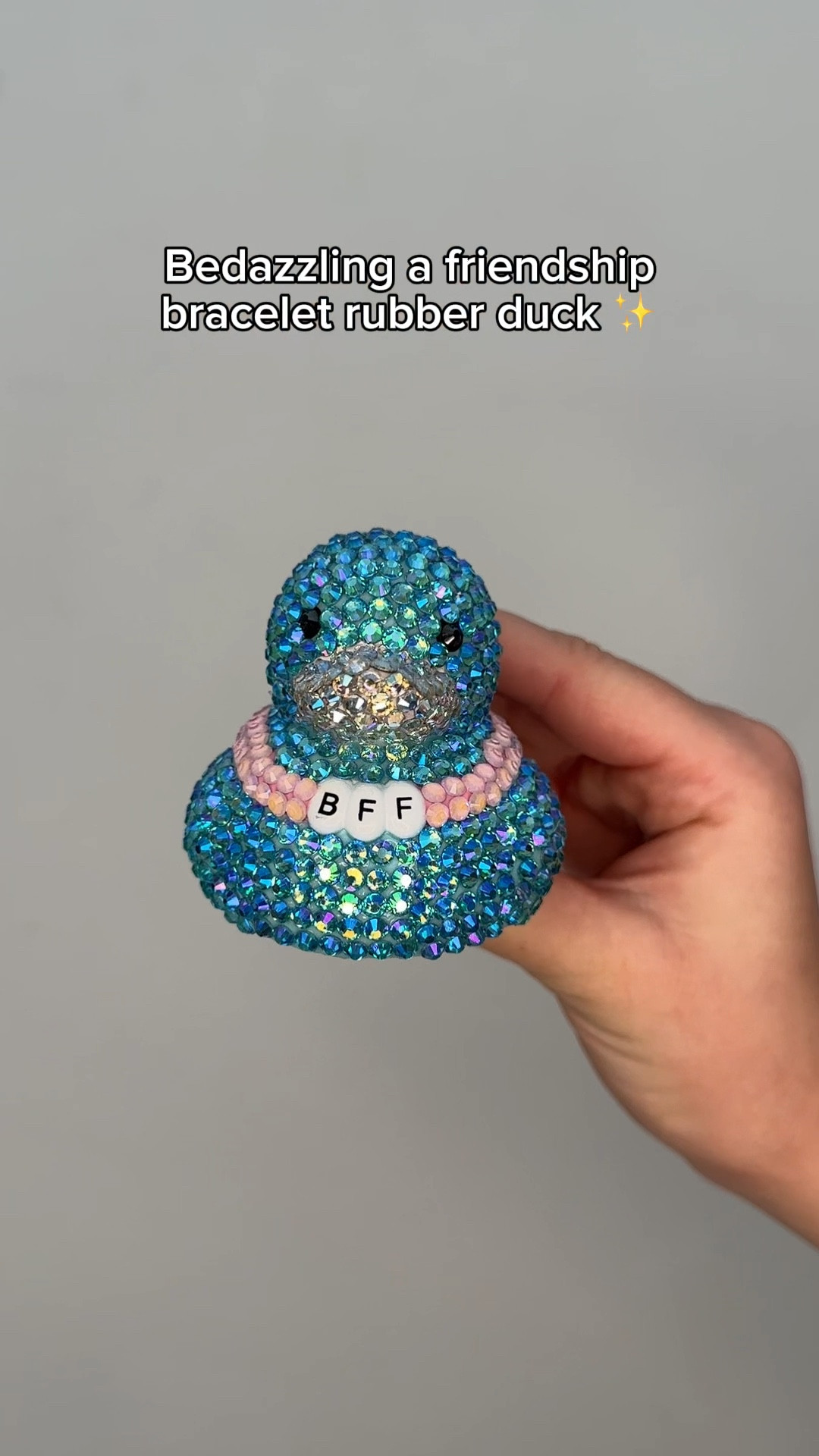 Bedazzling a friendship bracelet rubber duck ✨ I think this is my favorite thing I’ve put rhinestones on so far!! I use size SS16 for the beads 💗


#bedazzling #rhinestones #bling #bedazzled #rubberduck 

#LTKHome #LTKSaleAlert #LTKdayinmylife