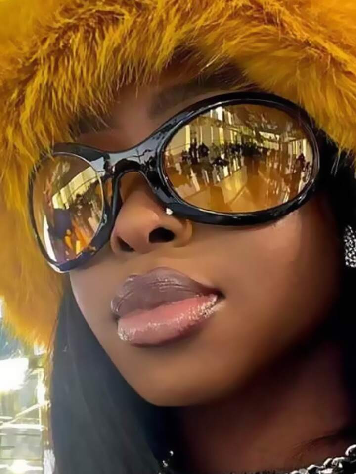 Women's Y2k Fashion Oval Cat Eye Sunglasses | SHEIN