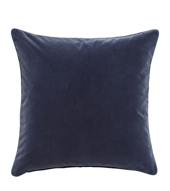 Plain Velvet Pillow Cover - Sapphire | OKA US