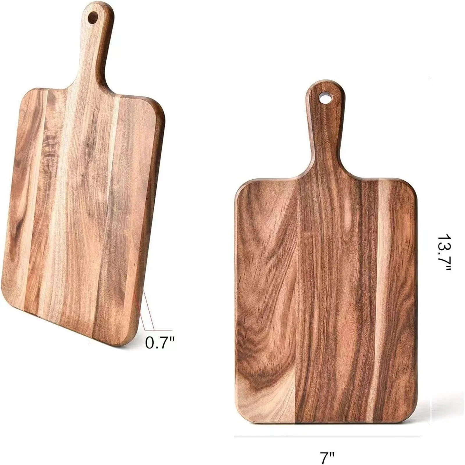 Dpityserensio Home Wooden Circular Cutting Boards with Handle for Meat,Cheese Boards,Vegetables,B... | Walmart (US)
