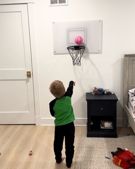 Obsessed with his new acrylic wall hanging basketball hoop ♥️ Functional for play but also beautiful wall decor for a boys bedroom! 



#LTKkids #LTKfamily #LTKhome