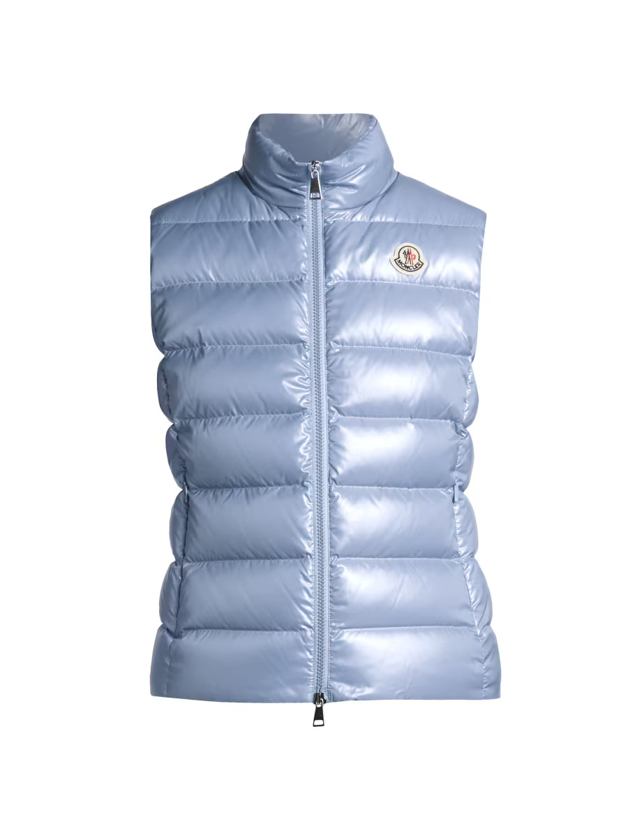 Moncler Ghany Quilted Shiny Vest | Saks Fifth Avenue
