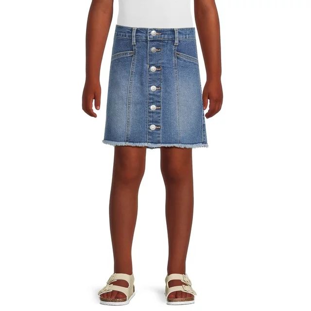 Wonder Nation Girls Denim Skirt, Sizes 4-18 & Plus - Walmart.com | Walmart (US)