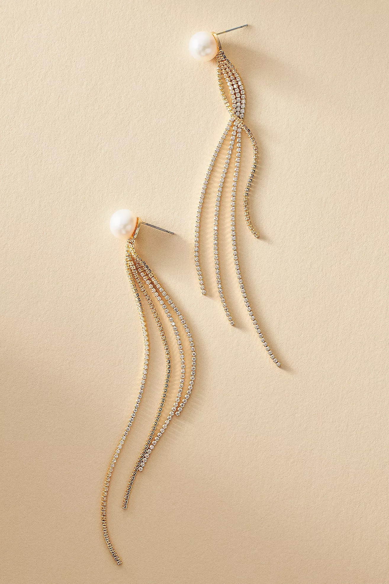 Pearl & Crystal Drop Earrings | Anthropologie (US)