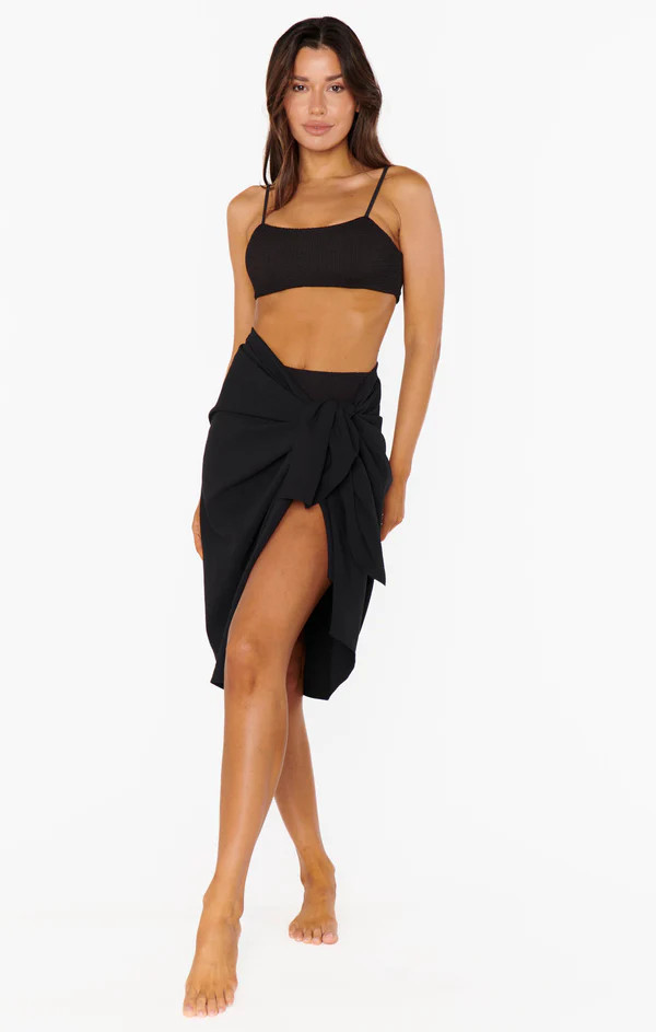 Kiran Sarong ~ Black Crinkle Flow | Show Me Your Mumu